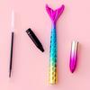 Gel Pen Mermaid-Themed 0.5mm Quick-Dry Black Ink Pen Cute Gradient Body Smooth Writing Pen for Students Journaling