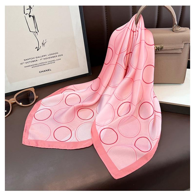 Women S Korean Style Geometric Square Scarf For Spring Summer Neck Decoration