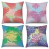 4Pcs Home Decor Cushion Covers, Black Cat & Floral Scenery Pillow Cases For Living Room Sofa Bedroom Car Decoration