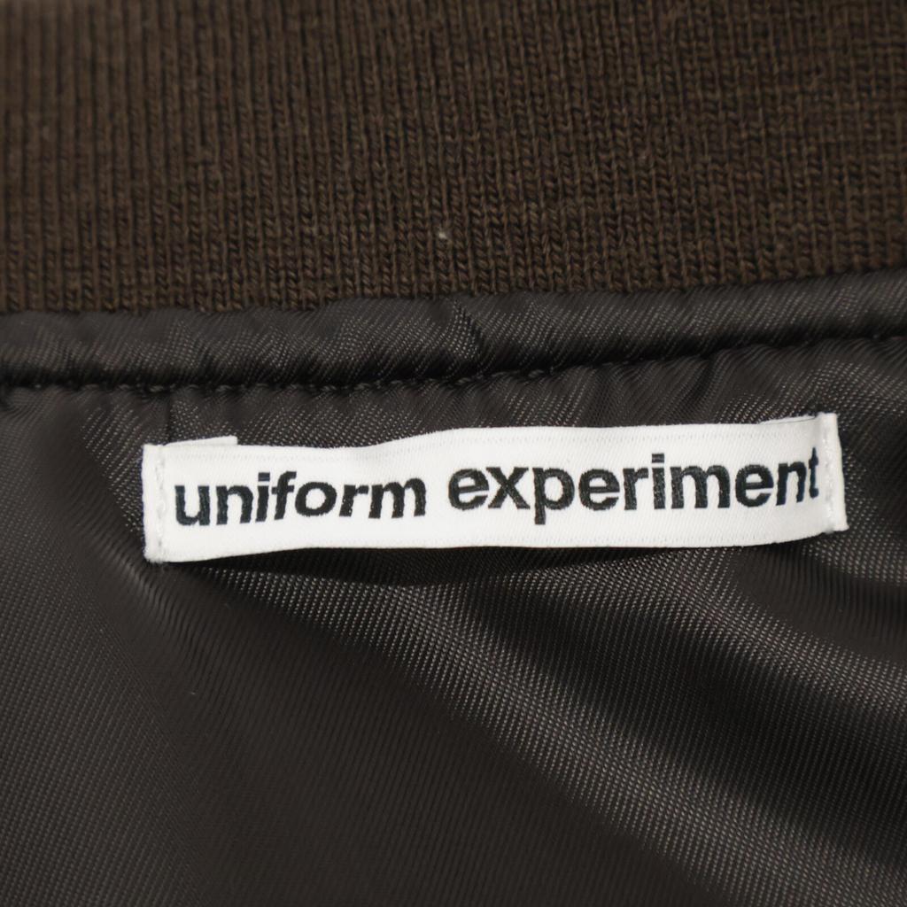 Uniform Experiment 2420000 Blue Double Zip Flight Jacket Jacket 3 BrownUsed