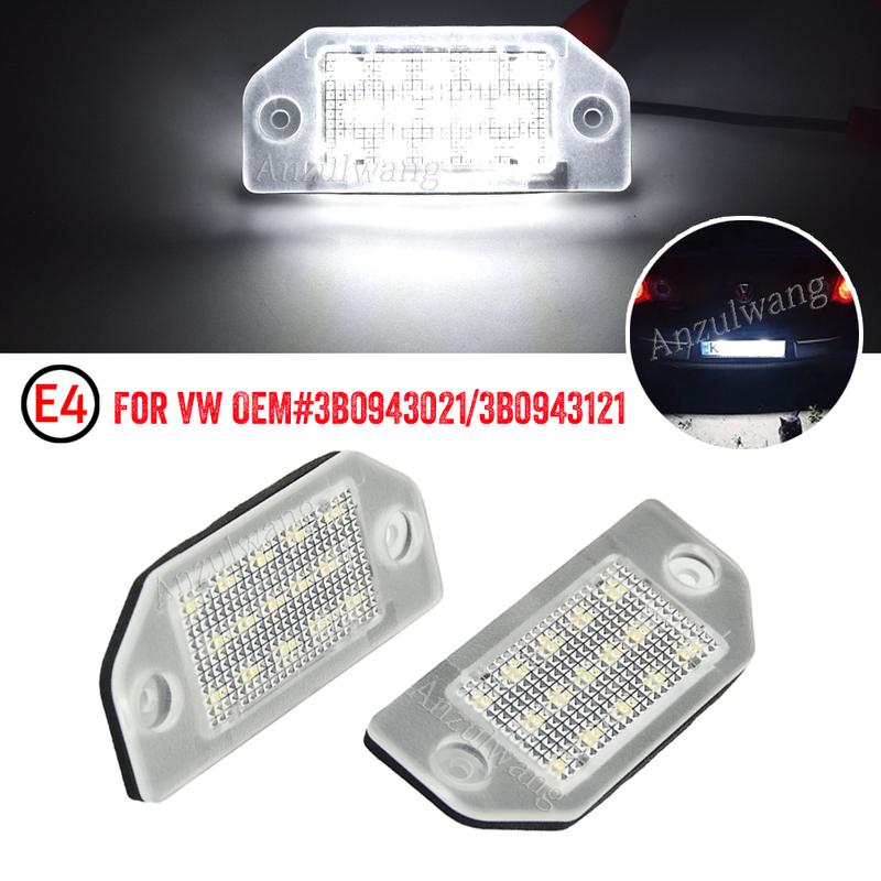 3B0943021 Auto Parts For VW PASSAT B5 1996 1997 1998 1999 2000 2001 Car Accessories 2Pcs LED Licence Plate Light Lamp
