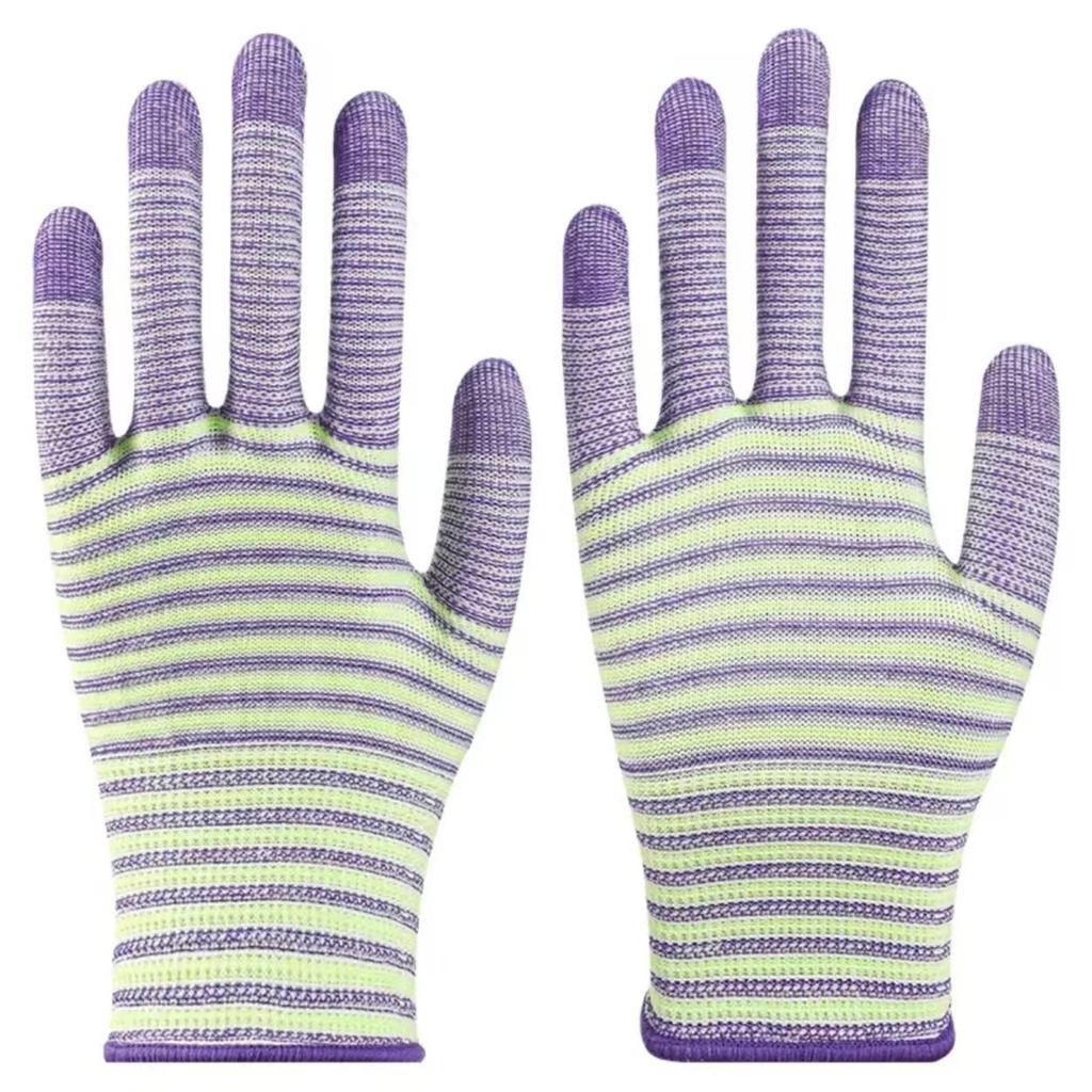 Atmungsaktive, Schützende Handschuhe, Gestreifte, Anti-Rutsch-Handschuhe, Abriebfeste, Arbeitshandschuhe, Handschuhe mit Hoher Elastizität