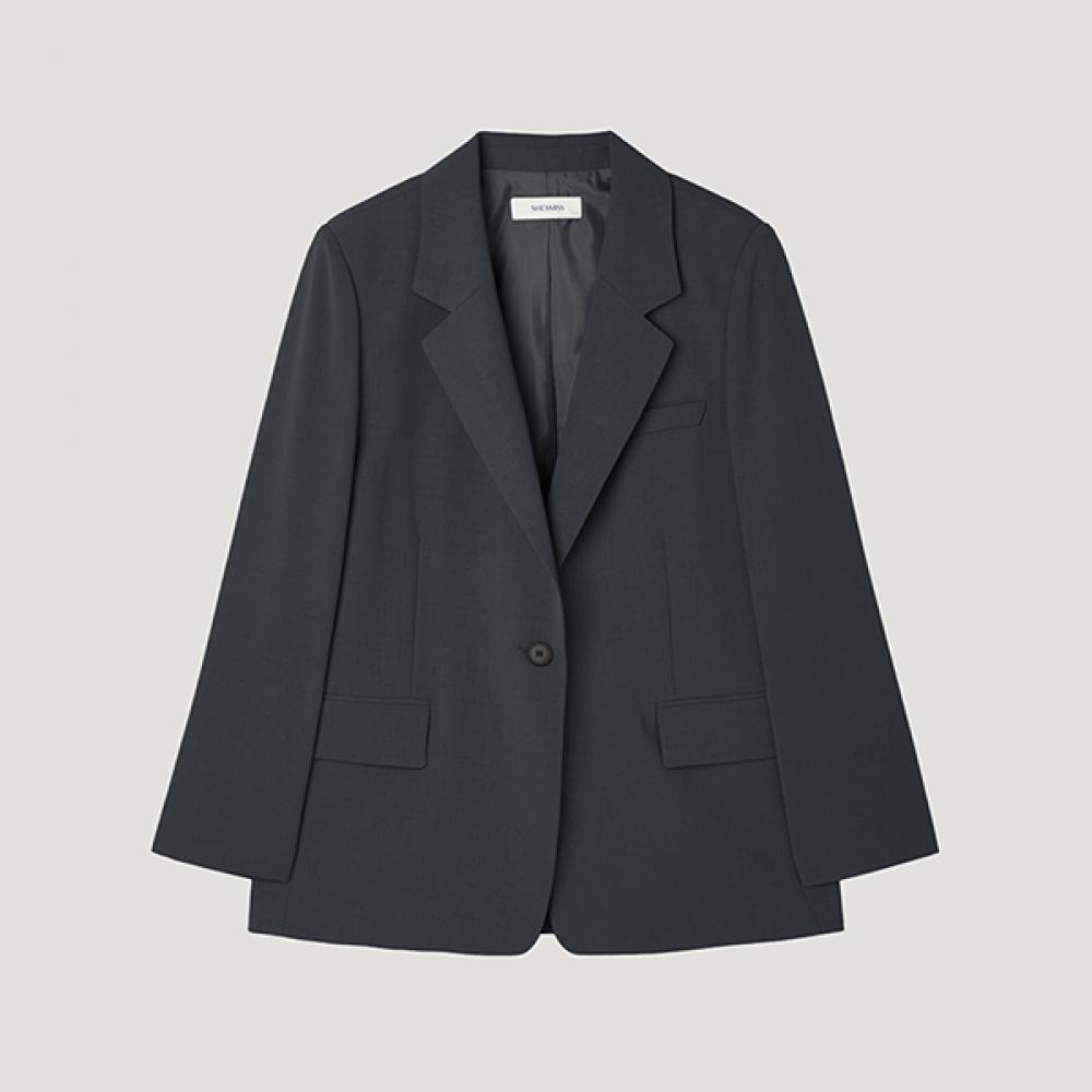 

[Она S miSS] Приталенный пиджак на одной пуговице Swwjkp22020 Ch charcoal/55