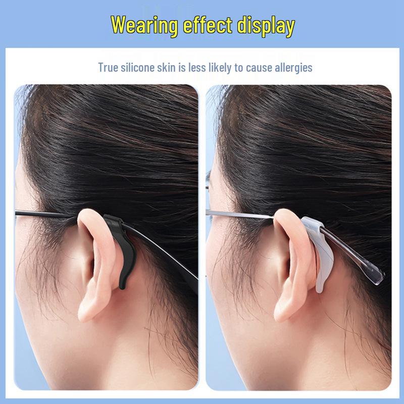 Silicone Anti-Slip Ear Hooks for Glasses - Sports Ear Grips & Retainers
