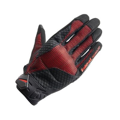 Yamashiro IDEAL Motorcycle Mesh Smartphone and Touchscreen XL Gloves, Breathable, Spring/Summer Protective, Compatible, ID-008 AIR, Black/Red, Size,