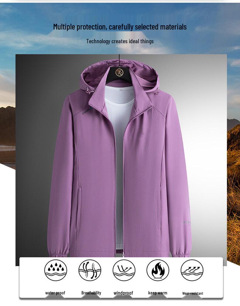 Couple's Waterproof Windproof Camouflage Jacket for Outdoor Sports & Travel – Men's & Women's Spring/Autumn Mountaineering Outerwear