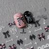 Lace Bow Ballet Style Nail Art Stickers - DIY Embossed Decorative Bow Knots