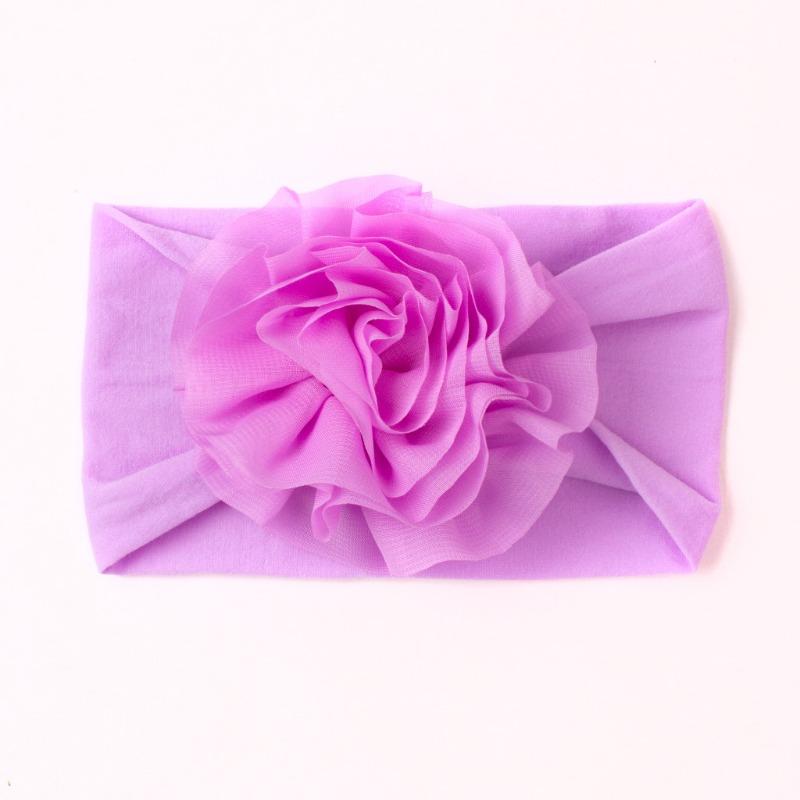 New cute and comfortable flower children's jewelry, soft solid color baby fontanelle headband, baby headband