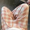 Wide Leg Casual Pants Women Stripe Plaid Baggy Home Pajama Fashion Girls’ Sleepwear  Spring Autumn