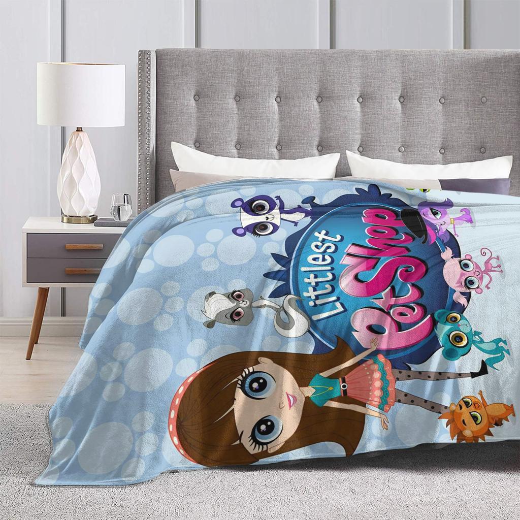 Littlest Pet Shop Blankets  Super Warm Fluffy Plush Throw Blanket For Home Decor Airplane Travel Flannel Bedspread Bed Cover
