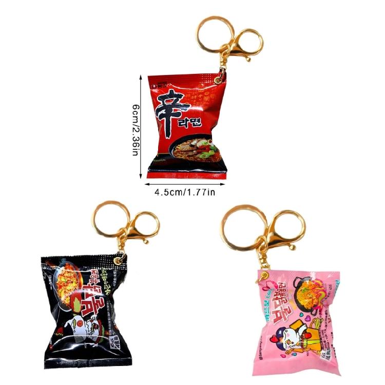 מחזיק מפתחות ראמן בטעם עוף חריף קטן, מלאכת יד מסגסוגת חזקה למכונות צעצועי קפסולה