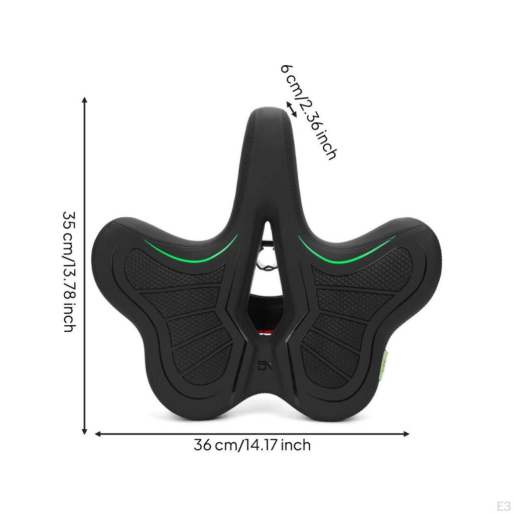Ergonomischer Fahrradsattel Stoßdämpfend Breit Radsattel Atmungsaktiv Geteilte Polsterung für Rennradfahren,