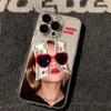 Y2K Aesthetic Sudden Wealth Money Girl Clear Phone Case, Cool Retro Baddie Shockproof Soft Protective Cover for iPhone