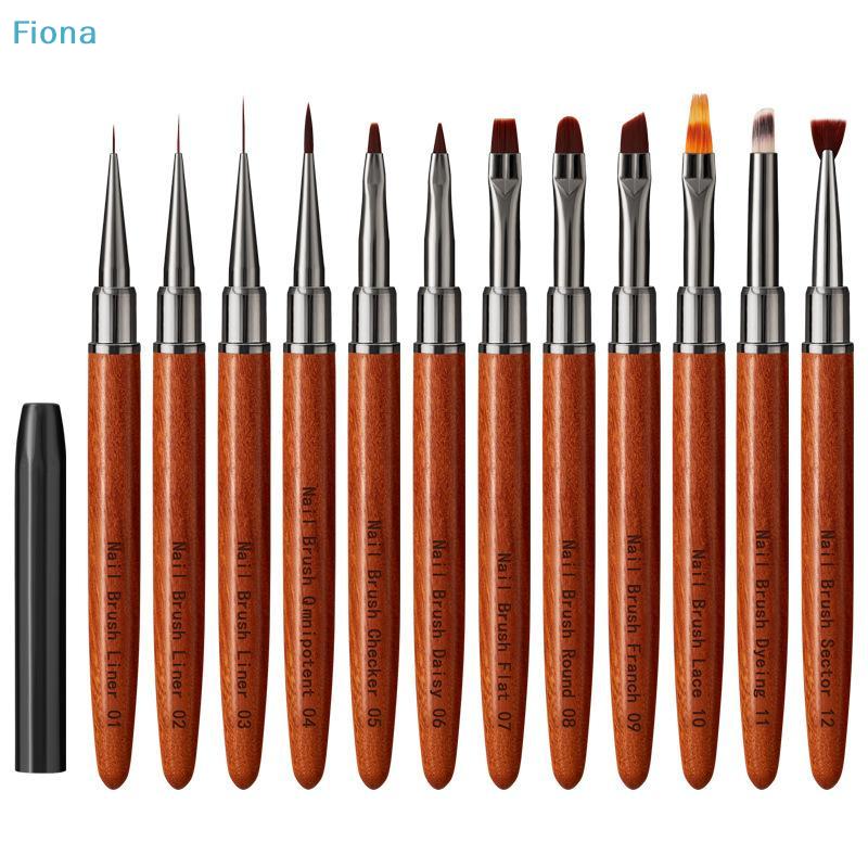 Nail Art Liner Brush Detail Brush Wood Handle Drawing Painting Pen UV Gel Extension Carving Pen Manicure Tool