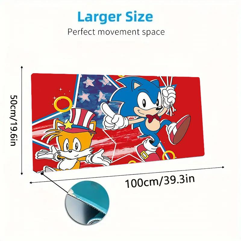 Sonic the Hedgehog4 Print Cushion Non-slip Laptop Tablet Big Mousepad XXL Mat Mini PC Playmat With Lock edge