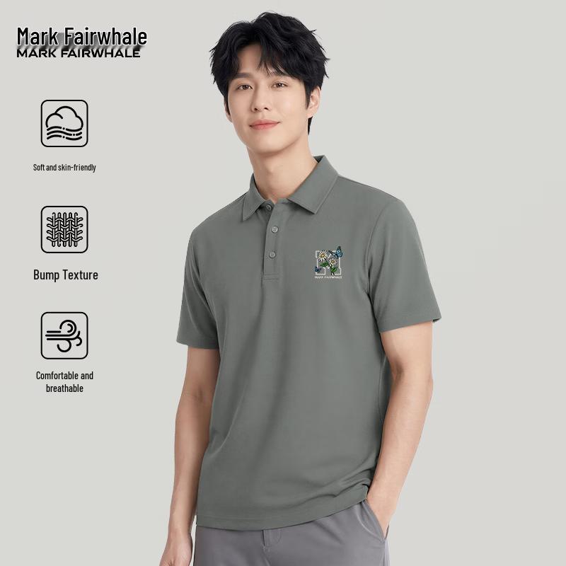 Mark Fairwhale Men s Waffle Weave Short Sleeve Polo Shirt 4XL
