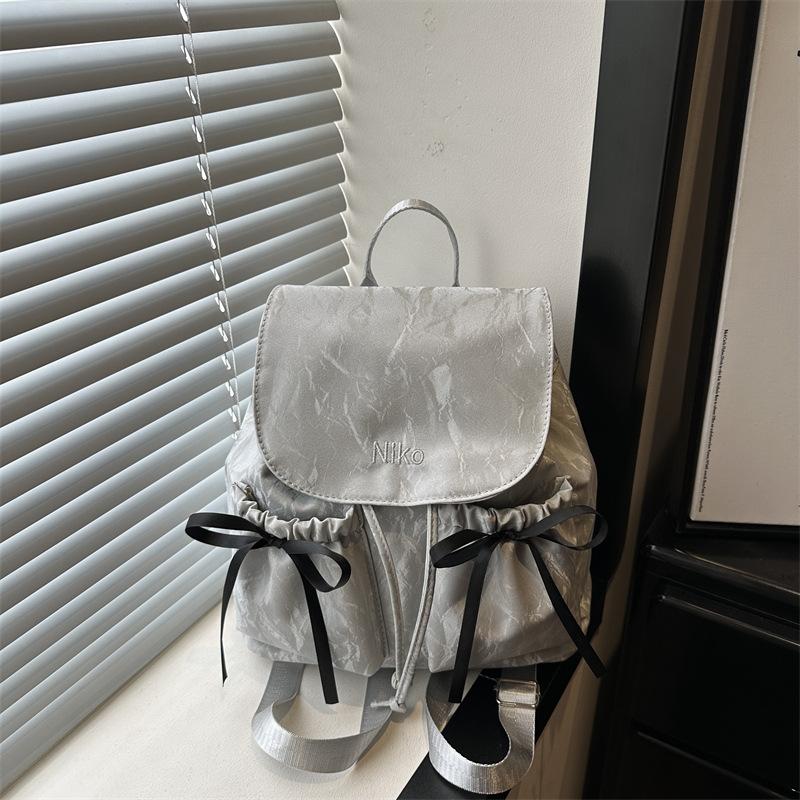 High-end Style Bow Tie Double-shoulder Bag, Fashionable Travel Bag, Backpack, Student Casual Schoolbag