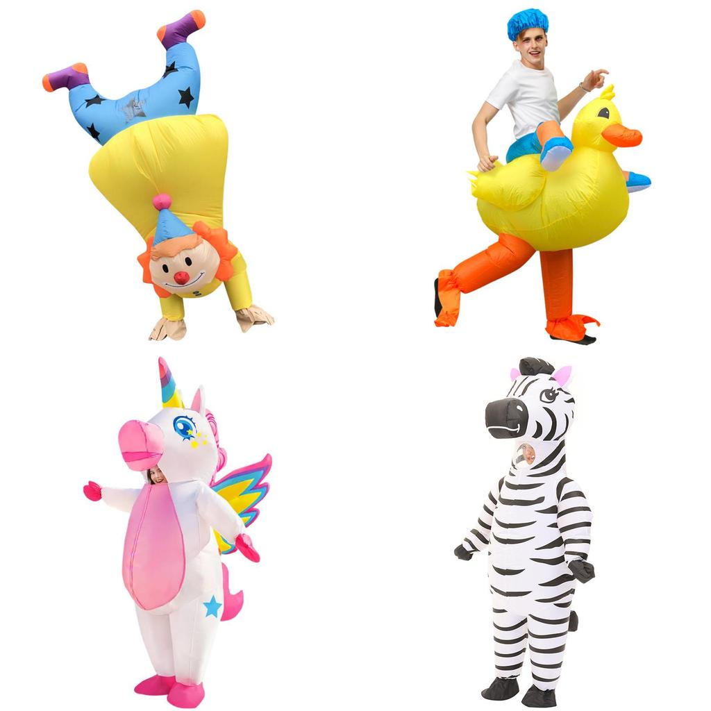 Clown Shark Flamingo Pig Koala Animal Inflatable Suit Cosplay Party Halloween