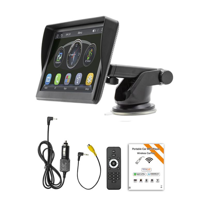 7 inch Portable Touch Screen Wireless Apple CarPlay Android Auto Car Radio Multimedia Video Player Navigation Universal Monitor 7 inch