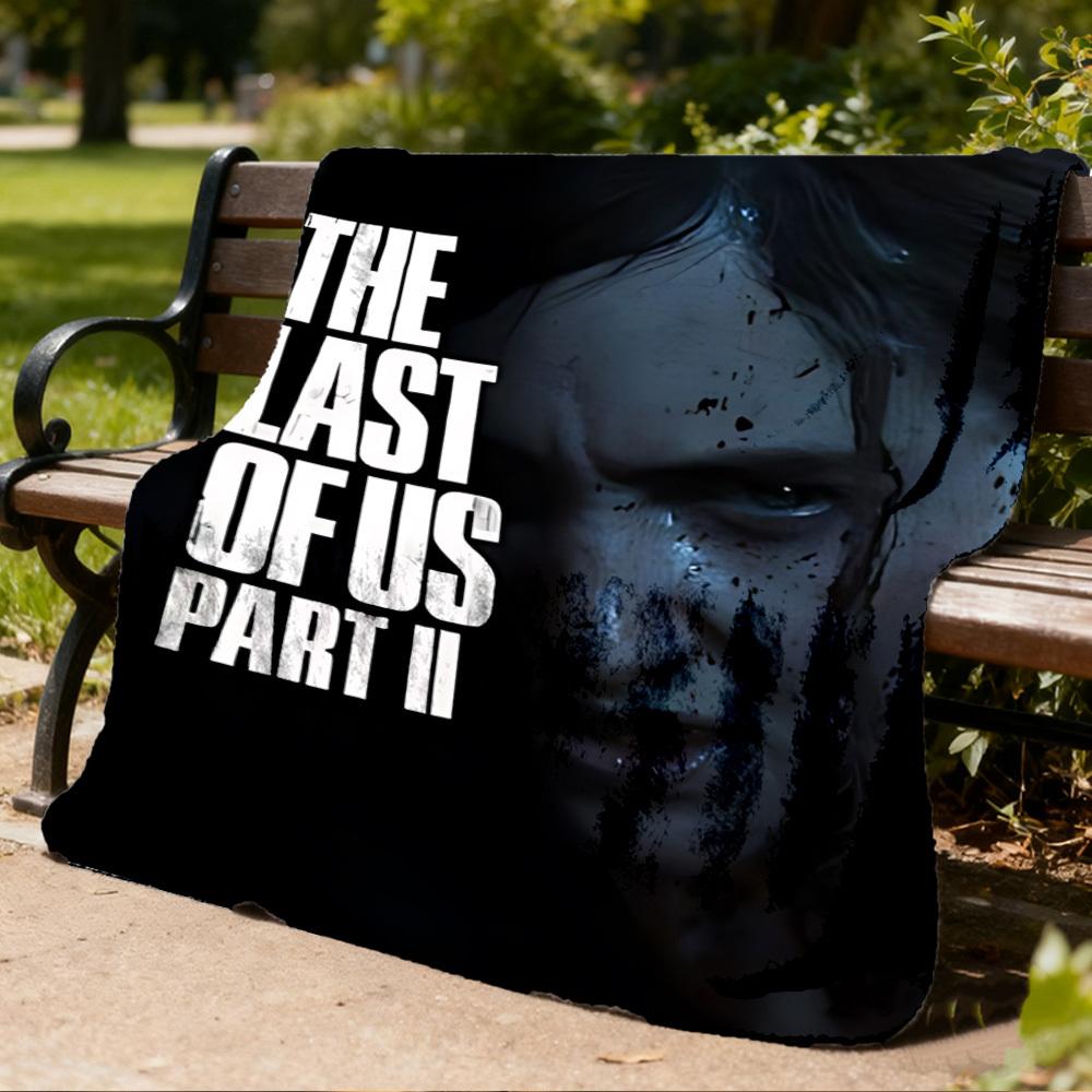 1pc The Last of Us Part Outdoor Flannel Blanket, Cozy & Warm Soft Te Playful Design, Napping Camping,