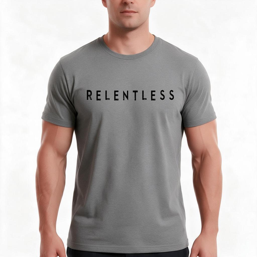 Relentless Tshirt Summer Casual Cotton Tee Oversized Streetwear Tops Vintage Graphic Print Loose Fit Short Sleeve