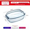 Ruhan High Borosilicate Glass Microwave & Oven Baking Dish with Lid