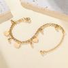 My Shape Heart Charms Beads Bracelets for Women Love Heart Pendants Hand Chain Stainless Steel Jewelry Valentine's Day Gifts