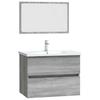 2 Piece Bathroom Furniture Set Grey Sonoma Particleboard