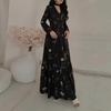 Summer New Women's Clothing, European and American Women's Clothing, French Elegant Floral Splicing V-neck Lace-up Dress