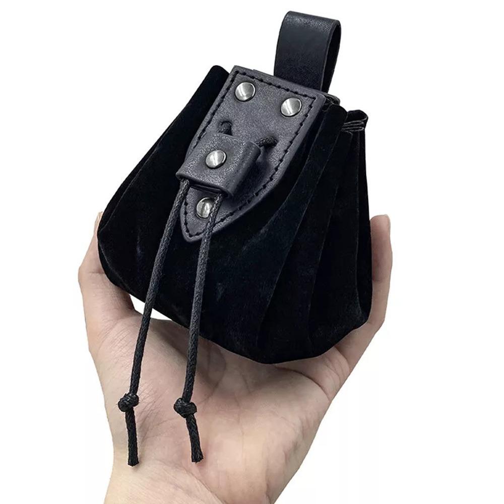 

Durable Leather Retro Belt Pouch Viking Style Festival Accessory Waist Bag Medieval Design Coin Purse Medieval Fair