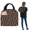 Cartoon Cherry Pattern Insulated Lunch Bag for Women Kids Portable Food Boxes Thermal Lunch Box Tote