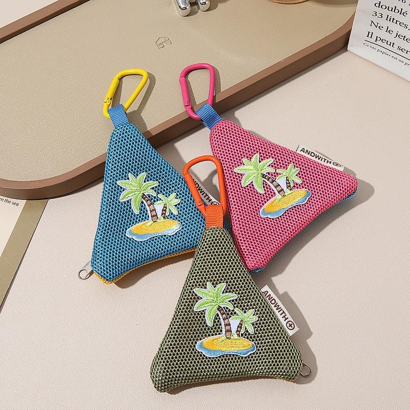 Handmade DIY triangle couple sachet change bag cartoon mosquito-proof key bag earphone bag traditional small and fresh