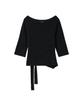 Lense Stud Tie Top Black