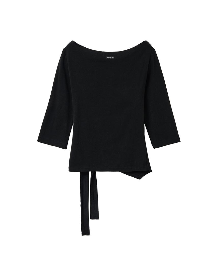 Lense Stud Tie Top Black