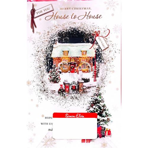 Simon Elvin House To House Christmas Greetings Card (Pack of 6)