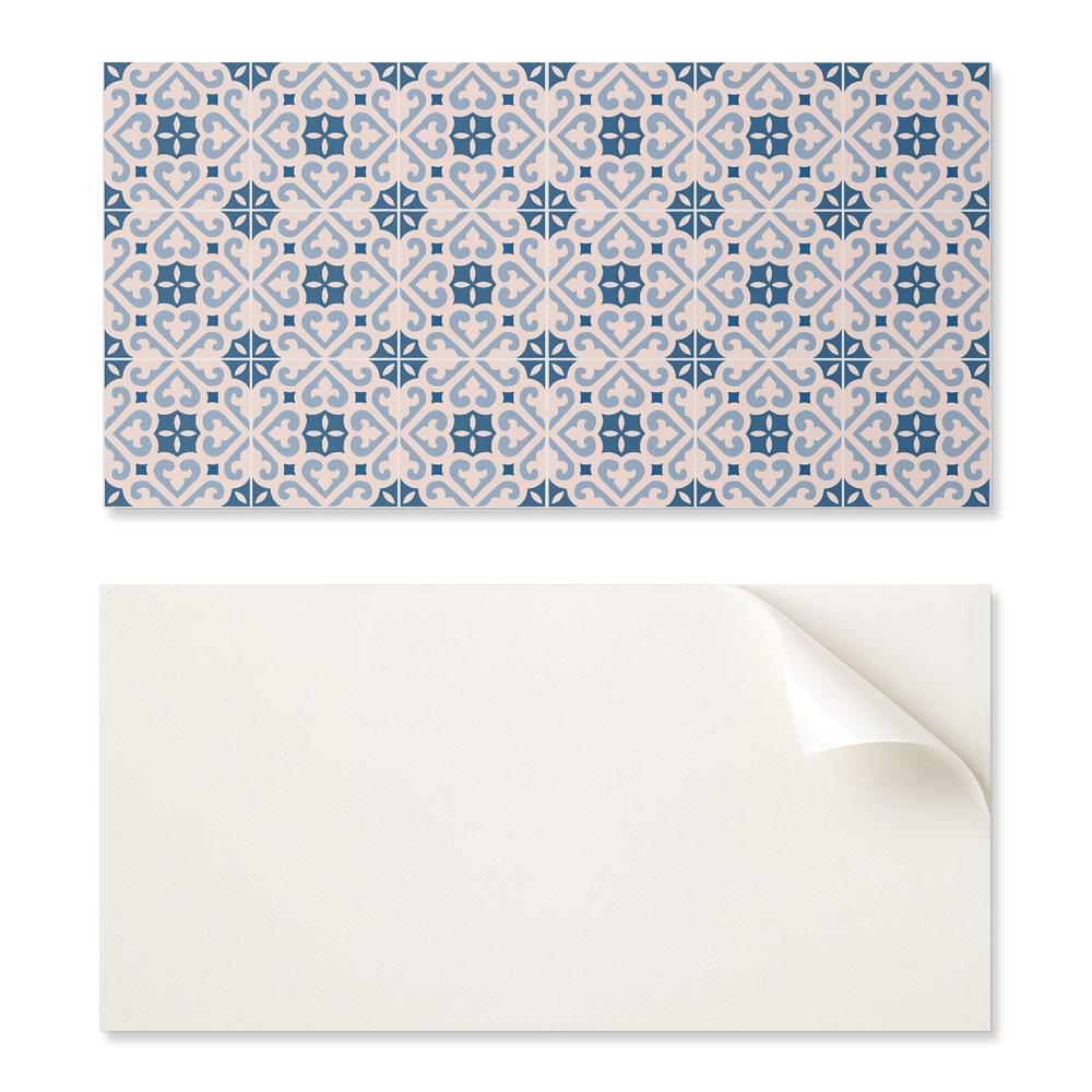 Winylowy Panel Z Grafiką Do Łazienki 120X60 Cm Wzór Z Ornamentami Na Płytkach