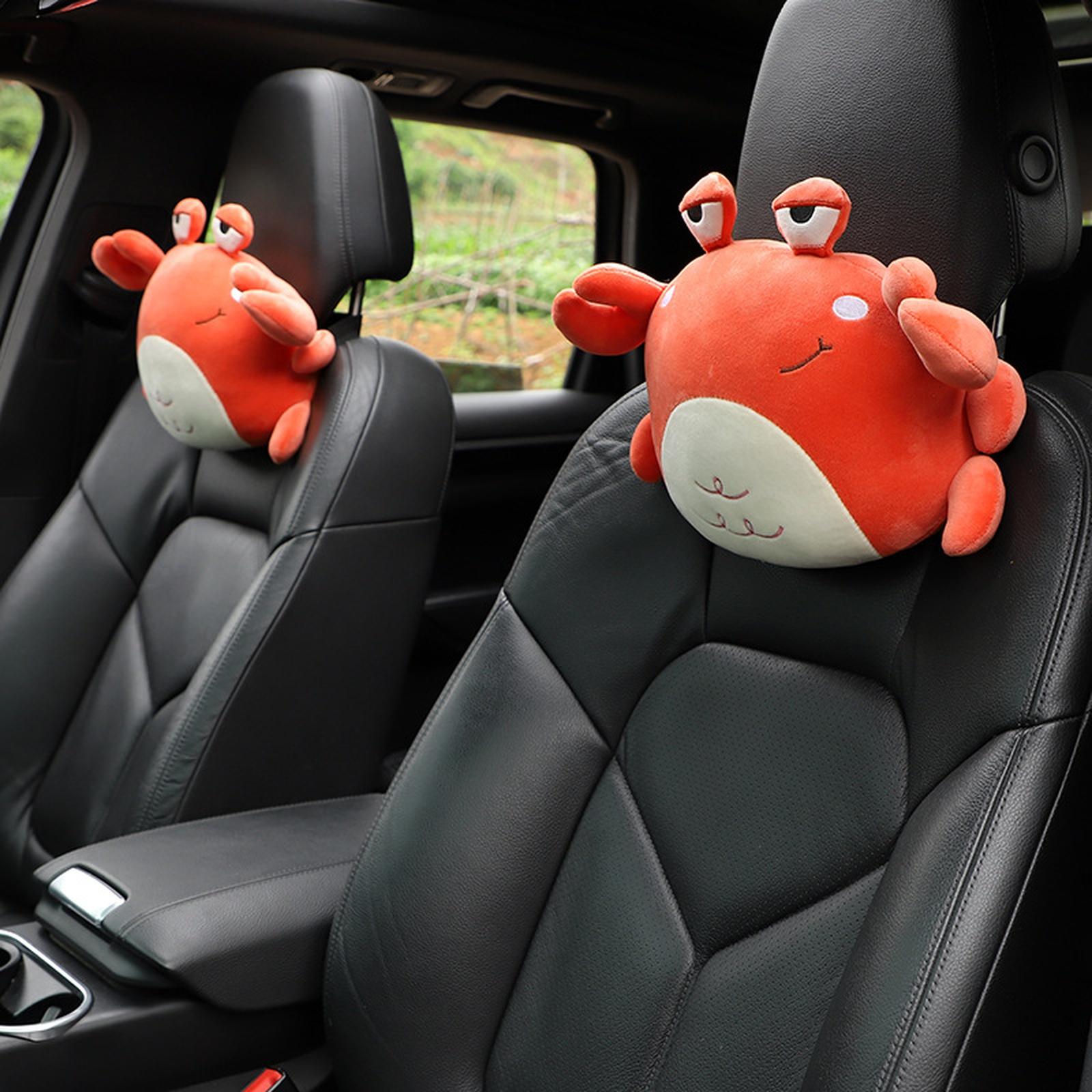 

Cartoon Car Headrests, Cute Plush, Comfortable, Skin Friendly, Neck Care Pillows, Headrests, Car Interior Products One Size