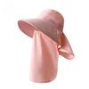 Wide Brim Face Covering Sun Hat Adjustable Integrated Fishing Hat  Hiking