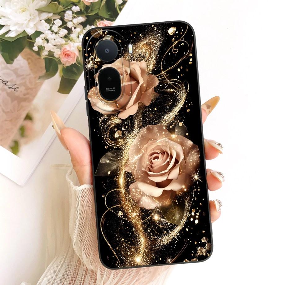 For Xiaomi Redmi A7 Pro Poco C85X Phone Case Floral Daisy Aesthetic Moon Nigth Bow Pattern Funda Soft Matte Silicone Back Cover