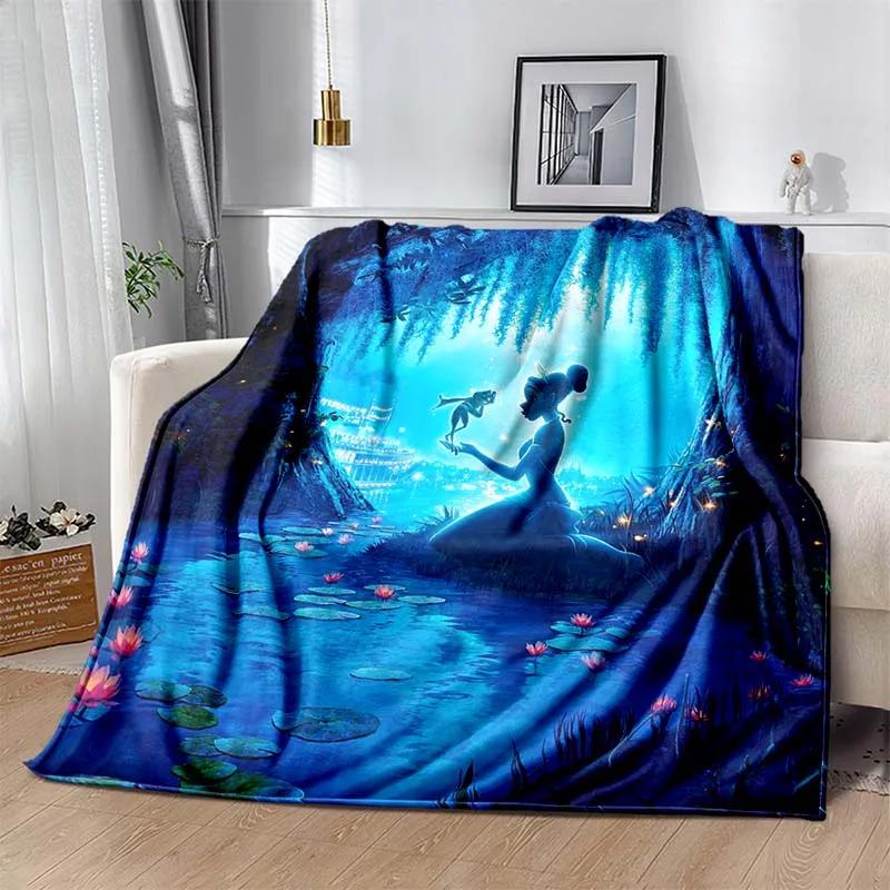Soft Princess and The Frog Warm Blanket Fluffy Children and Adults Sofa Plush Bedspread Throw Blanket for Sofa Bed