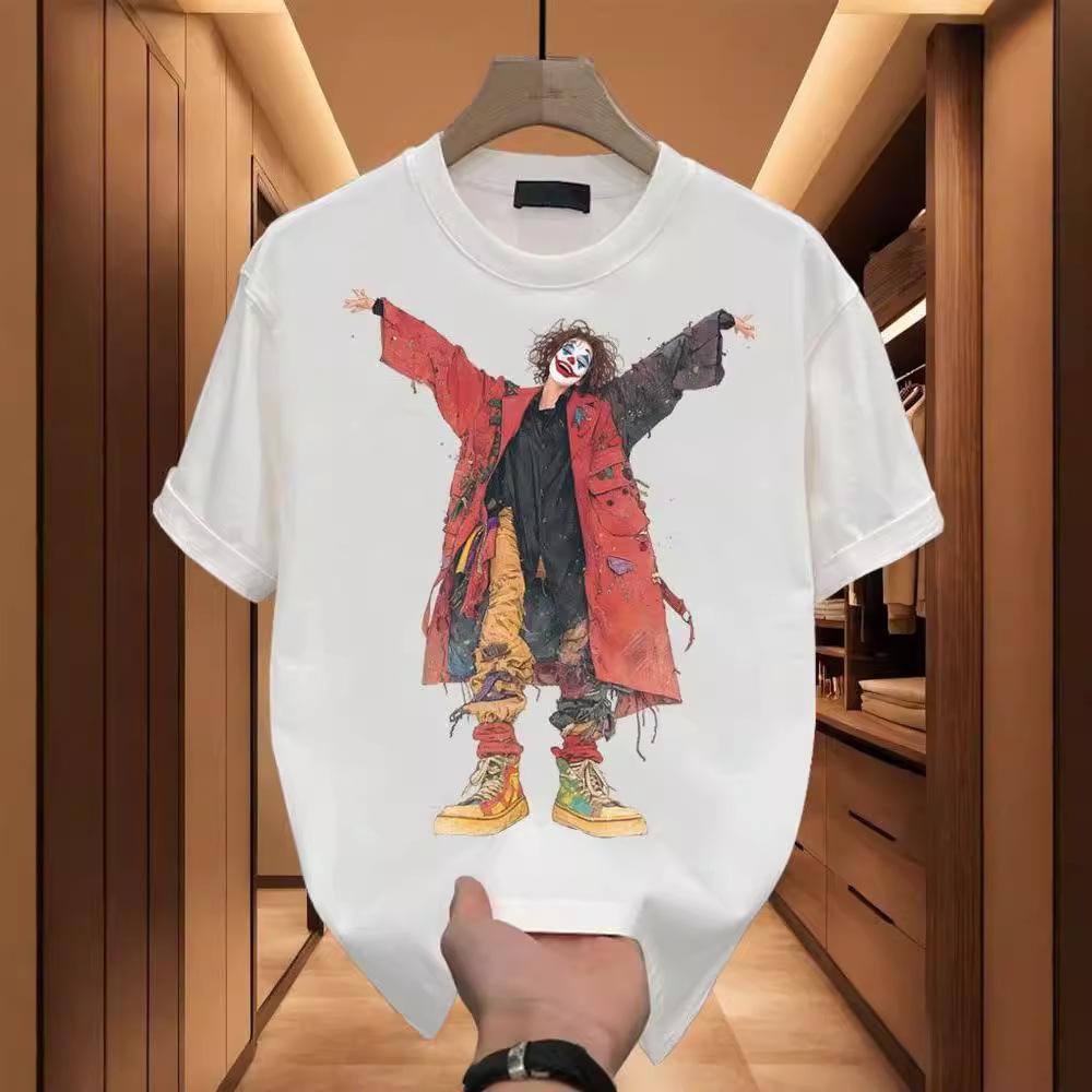 American Trendy Brand Pure Cotton Men'S Printed Short-Sleeved T-Shirt Trendy Men'S And Women'S Casual Round Neck T-Shirt Men'S