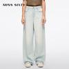 MISS SIXTY 2025 Spring Women's Mid-Rise Wide Leg Jeans