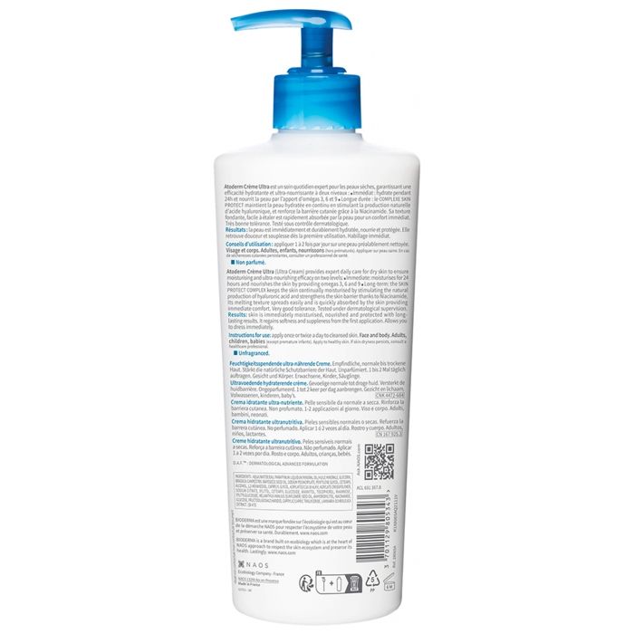 Bioderma Atoderm Crémé Ultra 500 Ml Lot De 2