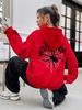 Scream Spiderman Cobwebs Printing Girl Hoodies Harajuku Oversize Hoody Fashion Loose Clothing Comfortable Sweatshirt Girl