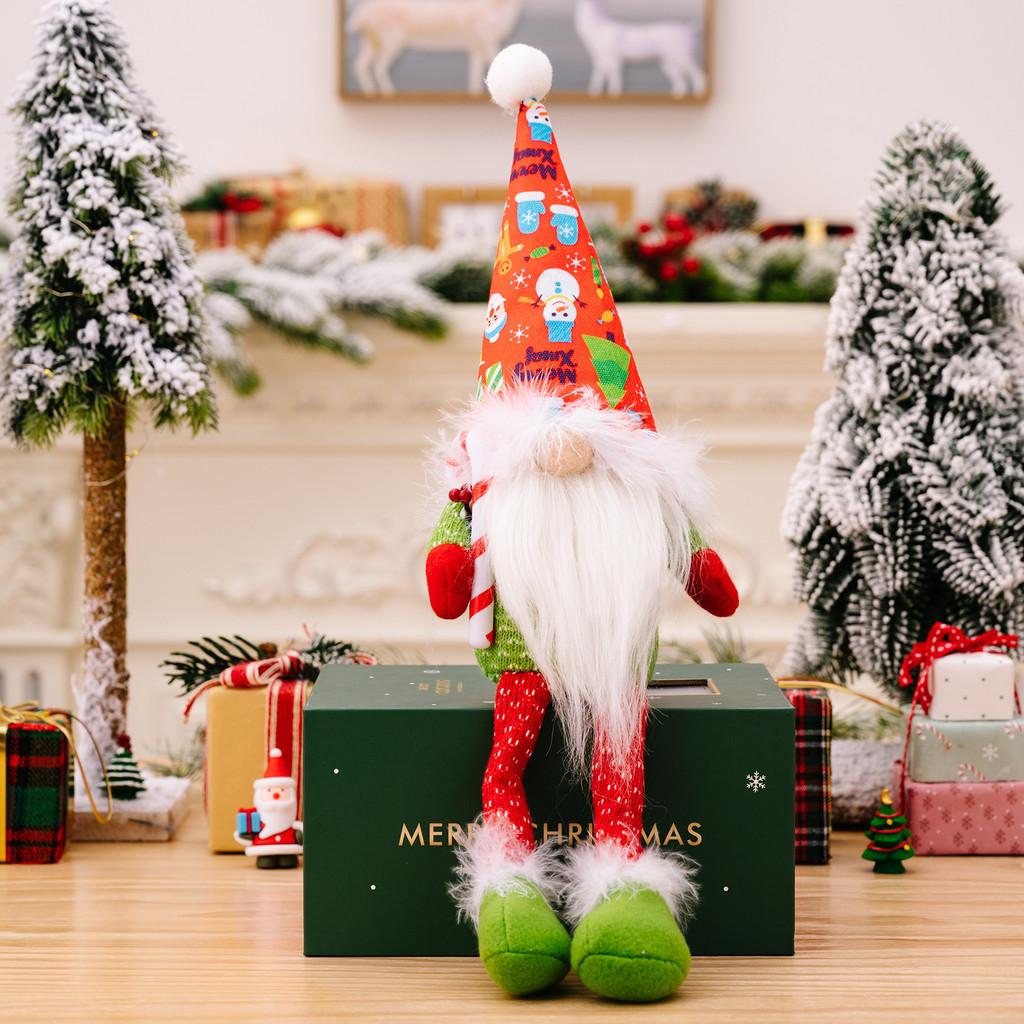 

Радостное украшение Рождество Красный Зеленый Принтованная Шляпа Безликая Кукла Рудольф Подвесная Плюшевая Игрушка Для Душевного Праздничного Декора Print Cap Rudolf Male