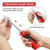 Multifunctional Adjustable Ratchet Screwdriver Set,Repair Tools With Torx Safety Flat Head Phillips Hex Square,1/4 Nut Drivers.