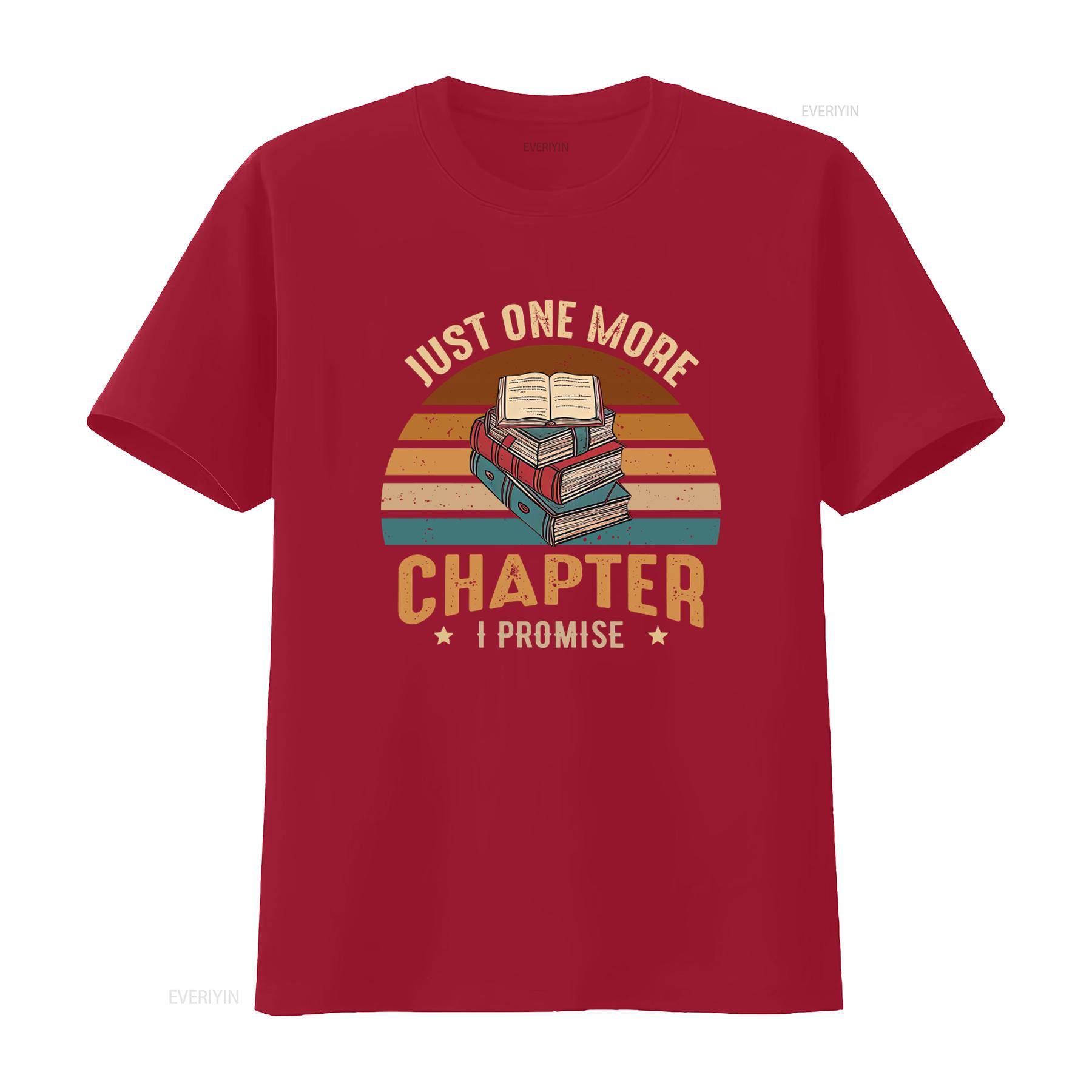 Just One More Chapter T Shirt Retro Stacked Books Design for Book Lovers Reading Enthusiasts vintage Washed graphic homme S
