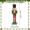 Weihnachtsnussknacker-Figur, handbemaltes Nussknacker-Ornament aus Walnussholz, geeignet für Wintertische, Tischplatten und Kamine