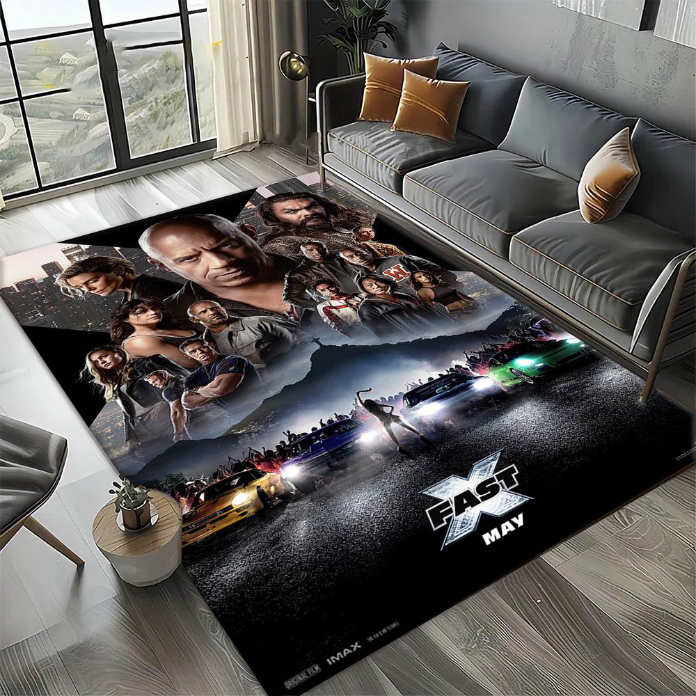 Tappeto Tappeto Artistico Film 3D F-Fast and The F-Furious per Decorazione Stanza Casa Cucina Camera da Letto Divano Regalo Tappeto per Area Bambini Tappetino Antiscivolo