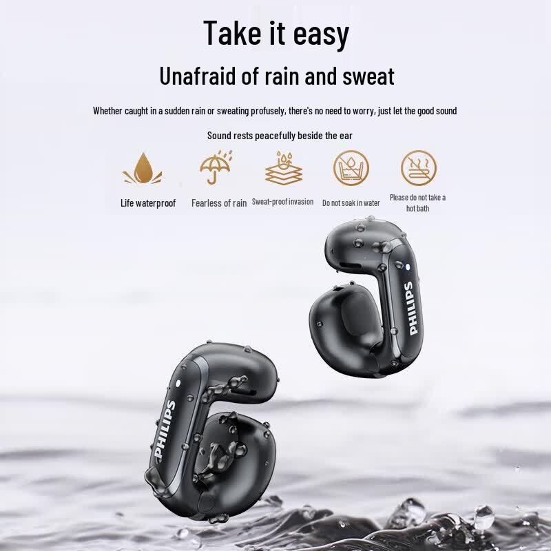 Philips TAT4459 Ear-Clip Open-Ear Wireless Bluetooth Headphones